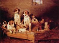 Emms, John - Foxhounds and Terriers in a Kennel